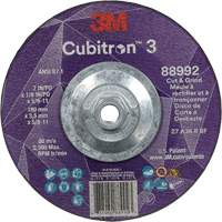 Cubitron 3 Cut and Grind Wheel, 7" x 1/8", 5/8"-11 Arbor, Type 27, 36 Grit, Ceramic Distribution Jean Lapalme