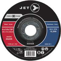 Power-Xtreme ZA24S Grinding Wheel, 4-1/2" x 1/4", 7/8" Arbor, Type 27 Distribution Jean Lapalme