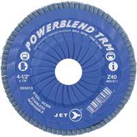 Powerblend TRM Trimmable Flap Disc, 4-1/2" x 7/8", Type 29, Z40 Grit, Zirconium Distribution Jean Lapalme