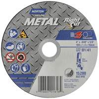 Metal RightCut Right Angle Cut-Off Wheel, 4-1/2" x 0.04", 7/8" Arbor, Type 01/41, Aluminum Oxide, 13580 RPM Distribution Jean Lapalme