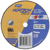 NorZon Plus SGZ CA Small Diameter Cut-Off Wheel, 4" x 1/8", 3/8" Arbor, Type 01/41, Ceramic Alumina, 19100 RPM Distribution Jean Lapalme