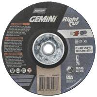Gemini RightCut Right Angle Cut-Off Wheel, 6" x 0.045", 5/8"-11 Arbor, Type 27/42, Aluminum Oxide, 10185 RPM Distribution Jean Lapalme