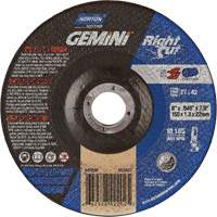 Gemini RightCut Right Angle Cut-Off Wheel, 6" x 0.045", 7/8" Arbor, Type 27/42, Aluminum Oxide, 10185 RPM Distribution Jean Lapalme