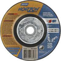 NorZon Plus SGZ CA Grinding & Cutting Wheel, 4-1/2" x 1/8", 5/8"-11 Arbor, Type 27, Ceramic Alumina Distribution Jean Lapalme