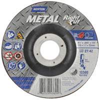 Metal RightCut Right Angle Cut-Off Wheel, 4-1/2" x 0.045", 7/8" Arbor, Type 27, Aluminum Oxide, 13580 RPM Distribution Jean Lapalme