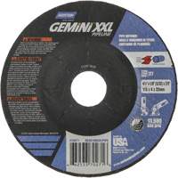 Gemini XXL Grinding & Cutting Wheel, 4-1/2" x 1/8", 7/8" Arbor, Type 27, Aluminum Oxide Distribution Jean Lapalme