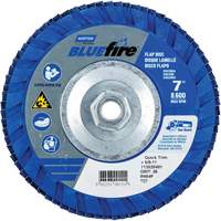 Disque &agrave; lamelles de densit&eacute; standard BlueFire, 7" x 5/8"-11, Type 27, Grain P36, Alumine de zirconium Distribution Jean Lapalme