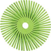 Brosse radiale en soies de pr&eacute;cision type A PN-RB Scotch-Brite , C&eacute;ramique, Grain 50+, 3" dia. Distribution Jean Lapalme