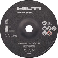 AG-D SP Premium Grinding Wheels, 5" x 1/4", 7/8" Arbor, Zirconium, Type 27 Distribution Jean Lapalme