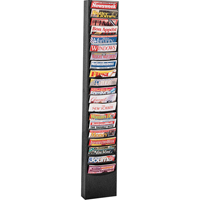 Pr&eacute;sentoirs, Stationnaire, 20 fentes, Acier, 13-1/8" la x 4-1/8" p x 58 1/2" h Distribution Jean Lapalme