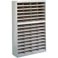 Heavy-duty Literature Organizers, Stationary, 60 Slots, Steel, 37-1/2" W x 12-3/4" D x 60" H Distribution Jean Lapalme