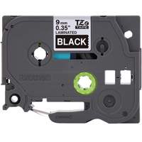 P-touch&reg; Labeling Systems, 9 mm x 314.96" or 8 m, White on Black Distribution Jean Lapalme