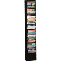 Pr&eacute;sentoirs, Stationnaire, 20 fentes, Acier, 9-3/4" la x 4-1/8" p x 58" h Distribution Jean Lapalme