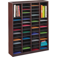 Casier &agrave; compartiments E-Z Stor pour documentation, Stationnaire, 60 fentes, Bois, 40" la x 3/4" p x 52-1/4" h Distribution Jean Lapalme
