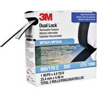 Dual Lock Reclosable Fastener, Self-Mating, 4.9 yds x 1", Adhesive, Black Distribution Jean Lapalme