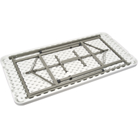 Table pliante, Rectangulaire, 48" l x 24" la, Poly&eacute;thyl&egrave;ne, Blanc Distribution Jean Lapalme