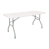 Table pliante, Rectangulaire, 72" l x 30" la, Poly&eacute;thyl&egrave;ne, Blanc Distribution Jean Lapalme