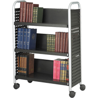 Chariots pour livres Scoot, 200 lb Capacit&eacute;, Noir, 14-1/4" p x 33" la x 44-1/4" h, Acier Distribution Jean Lapalme