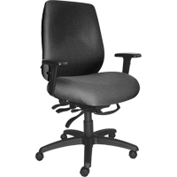 Chaises ergonomiques robustes Cierra , Tissu, Gris, Capacit&eacute; 400 lb Distribution Jean Lapalme