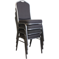 Chaises empilables, Tissu, Hauteur 37", Capacit&eacute; 275 lb, Noir Distribution Jean Lapalme