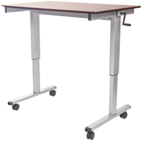 Postes de travail ajustables pour travail assis et debout , , 48-1/2" h x 59" la x 29-1/2" p, Noyer Distribution Jean Lapalme