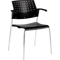 Chaises empilables, Plastique, Hauteur 33", Capacit&eacute; 300 lb, Noir Distribution Jean Lapalme