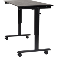 Bureau ajustable pour travail assis et debout, , 48-1/2" h x 59" la x 29-1/2" p, Noir Distribution Jean Lapalme