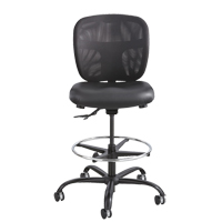 Vue Heavy-Duty Stool, Vinyl, Black, 350 lbs. Capacity Distribution Jean Lapalme