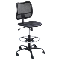 Vue Ergonomic Stool, Vinyl, Black, 250 lbs. Capacity Distribution Jean Lapalme