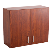 Armoire modulaire murale, 30" h x 36" la x 15" p, 1 tablettes, M&eacute;lamine, Acajou Distribution Jean Lapalme