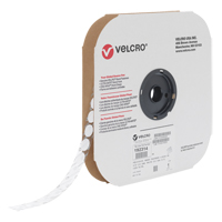 Attache Velcoin, Crochet, 3/4" dia., Adh&eacute;sif, Blanc Distribution Jean Lapalme