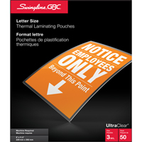 Pochettes lamin&eacute;es pour lettres Swingline UltraClear Distribution Jean Lapalme