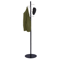 Porte-manteau de style t&ecirc;te de clou, 67" ha, Noir, 8 Crochet(s) Distribution Jean Lapalme