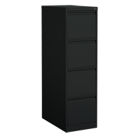Classeur vertical, Acier, 4 tiroirs, 15-1/7" la x 25" p x 52" h, Noir Distribution Jean Lapalme