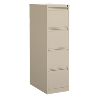 Classeur vertical, Acier, 4 tiroirs, 15-1/7" la x 25" p x 52" h, Beige Distribution Jean Lapalme