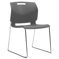 Chaise, Plastique, Hauteur 32-1/2", Capacit&eacute; 300 lb, Gris Distribution Jean Lapalme
