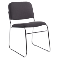 Chaise sans accoudoirs, Tissu, Hauteur 30", Capacit&eacute; 200 lb, Noir Distribution Jean Lapalme