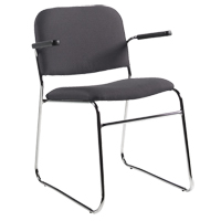 Chaise, Tissu, Hauteur 30", Capacit&eacute; 200 lb, Noir Distribution Jean Lapalme