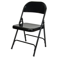 Folding Chair, Steel, Black, 300 lbs. Weight Capacity Distribution Jean Lapalme