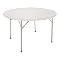 Table pliante, Ronde, 48" l x 48" la, Poly&eacute;thyl&egrave;ne, Blanc Distribution Jean Lapalme