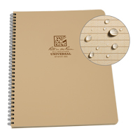 Carnet de notes de poche &agrave; spirale lat&eacute;rale, Couverture souple, Havane, 64 Pages, 4-5/8" , 7"  Distribution Jean Lapalme