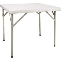 Table pliante, Carr&eacute;e, 34" l x 34" la, Poly&eacute;thyl&egrave;ne, Blanc Distribution Jean Lapalme