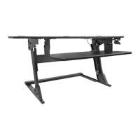 Poste de travail assis-debout Goya, Mod&egrave;le de bureau, 20" h x 42" la x 16" p, Noir Distribution Jean Lapalme
