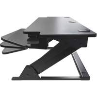 Poste de travail assis-debout Goya, Mod&egrave;le de bureau, 20" h x 42" la x 16" p, Noir Distribution Jean Lapalme