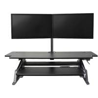 Poste de travail assis-debout Goya, Mod&egrave;le de bureau, 20" h x 42" la x 16" p, Noir Distribution Jean Lapalme