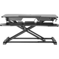Poste de travail assis-debout Goya, Mod&egrave;le de bureau, 22" h x 31-1/2" la x 24" p, Noir Distribution Jean Lapalme