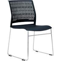 Chaises empilables s&eacute;rie Activ, Polypropyl&egrave;ne, Hauteur 32-3/8", Capacit&eacute; 275 lb, Noir Distribution Jean Lapalme