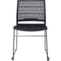 Chaises empilables s&eacute;rie Activ, Polypropyl&egrave;ne, Hauteur 32-3/8", Capacit&eacute; 275 lb, Noir Distribution Jean Lapalme