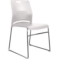 Chaises empilables s&eacute;rie Activ, Plastique, Hauteur 23", Capacit&eacute; 275 lb, Blanc Distribution Jean Lapalme