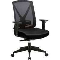 Chaise ajustable de premi&egrave;re qualit&eacute; &agrave; basculement synchronis&eacute; s&eacute;rie Activ, Tissu/Mailles, Noir, Capacit&eacute; 275 lb Distribution Jean Lapalme